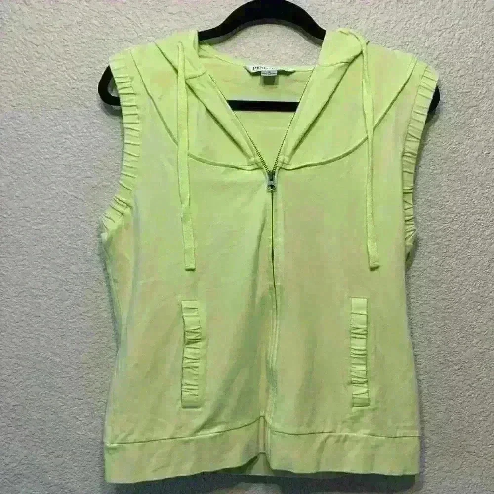 Pendleton swimsuit cover up sz M summer vaca beach resort yellow light green